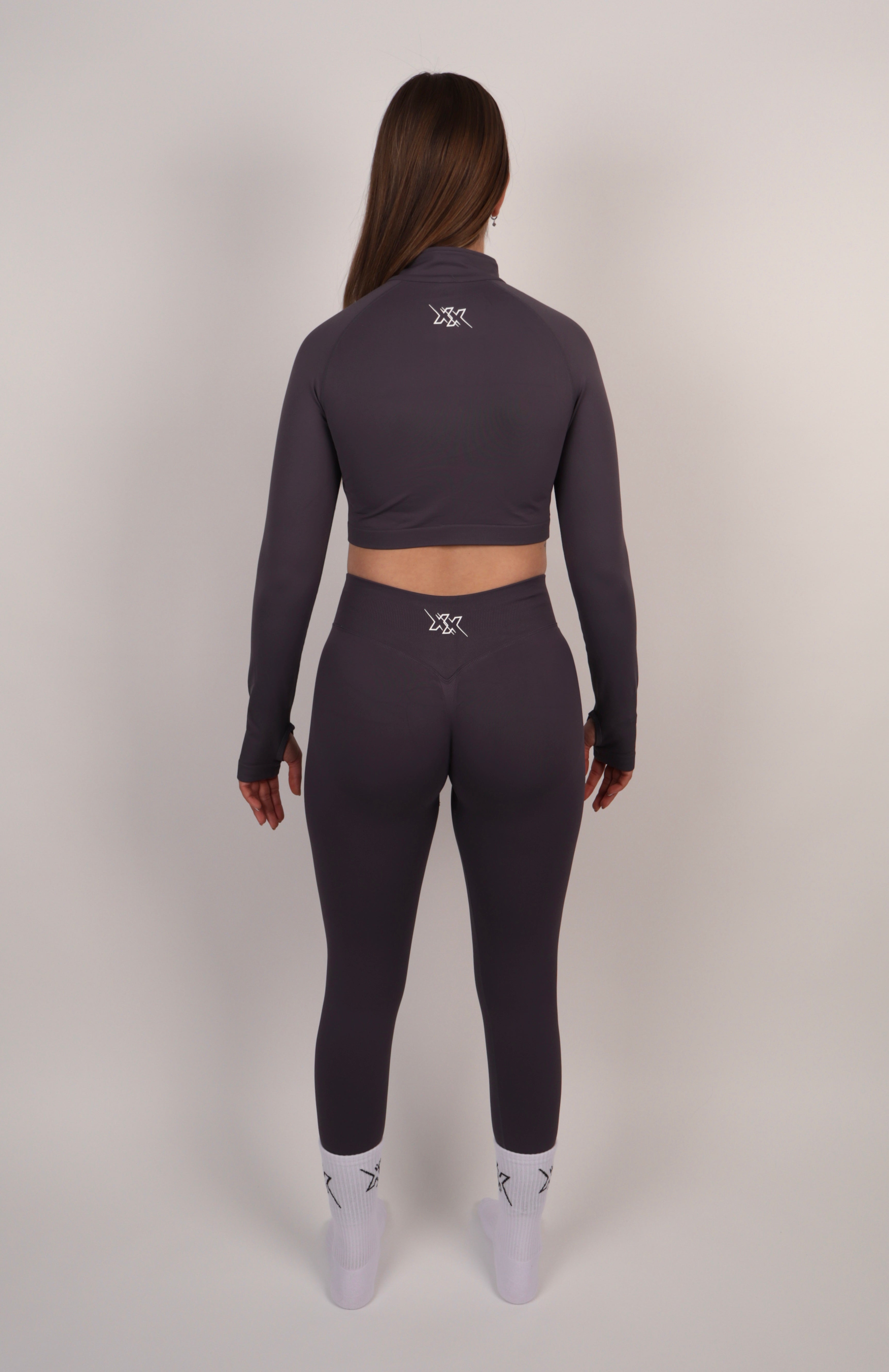 Extreme Crop Zipper – Mauve Purple