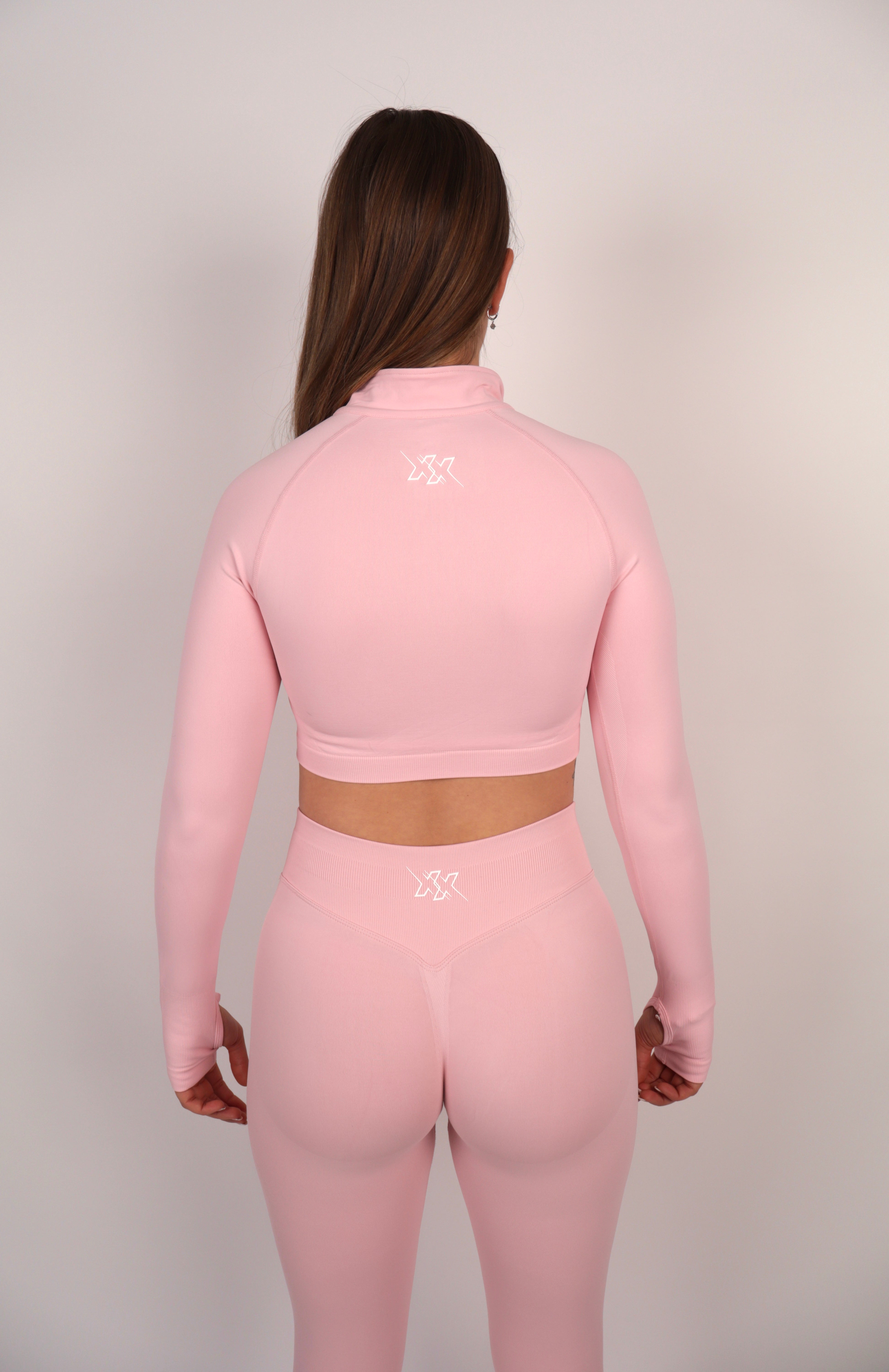 Extreme Crop Zipper – Blush Pink
