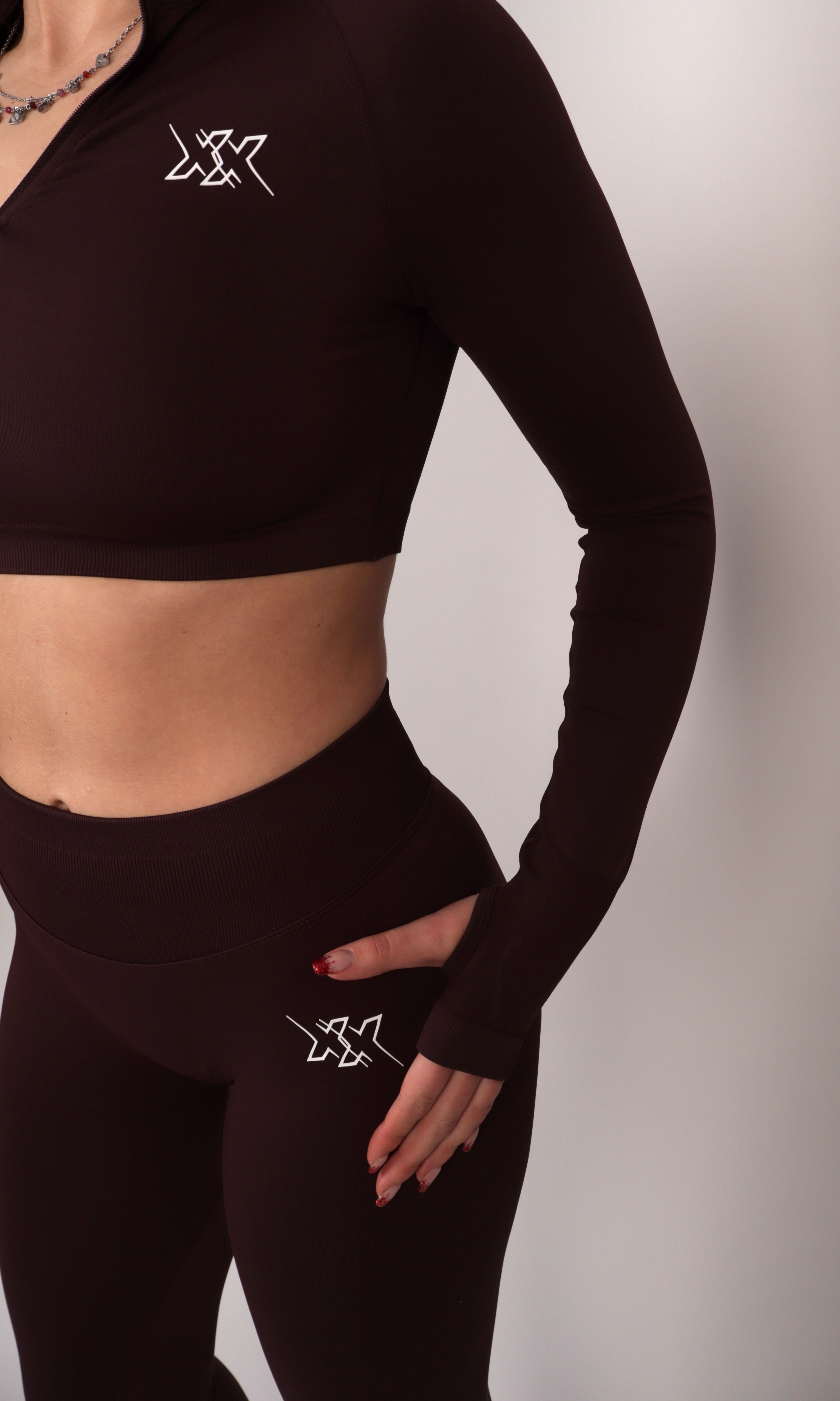 Extreme Crop Zipper – Dark Coffee