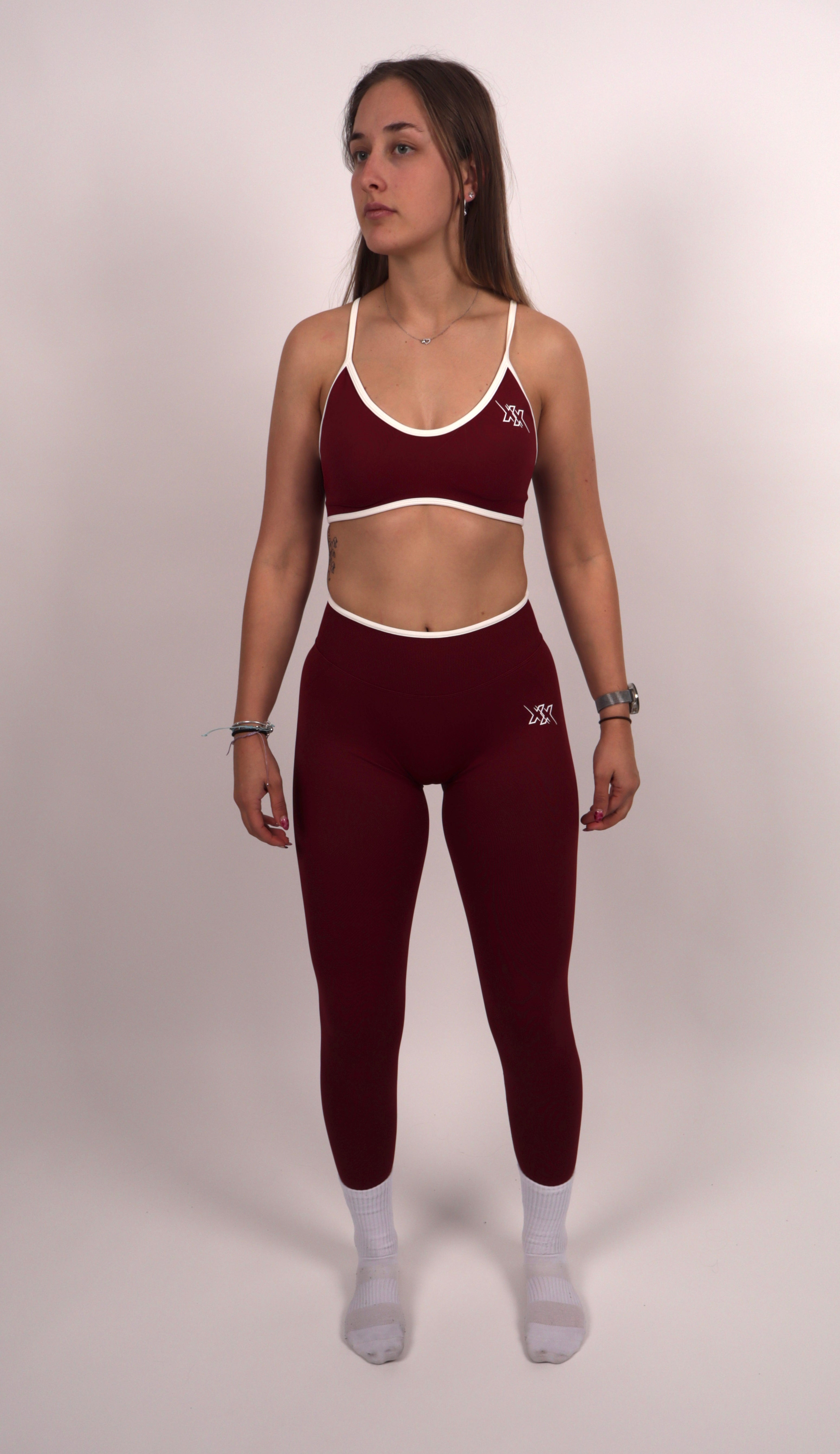 Contourline Scrunch Legging – Burgundy Red