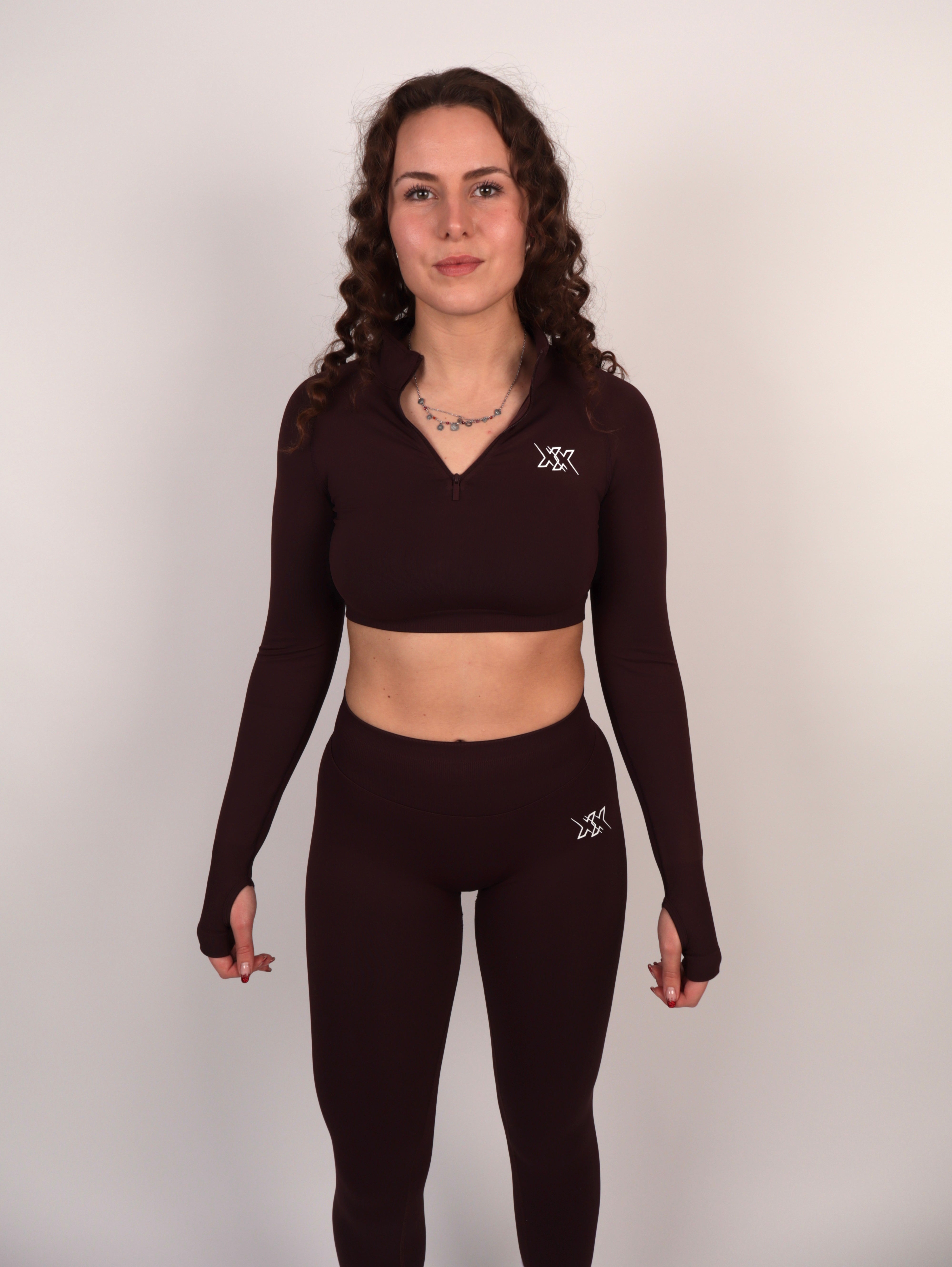 Extreme Crop Zipper – Dark Coffee