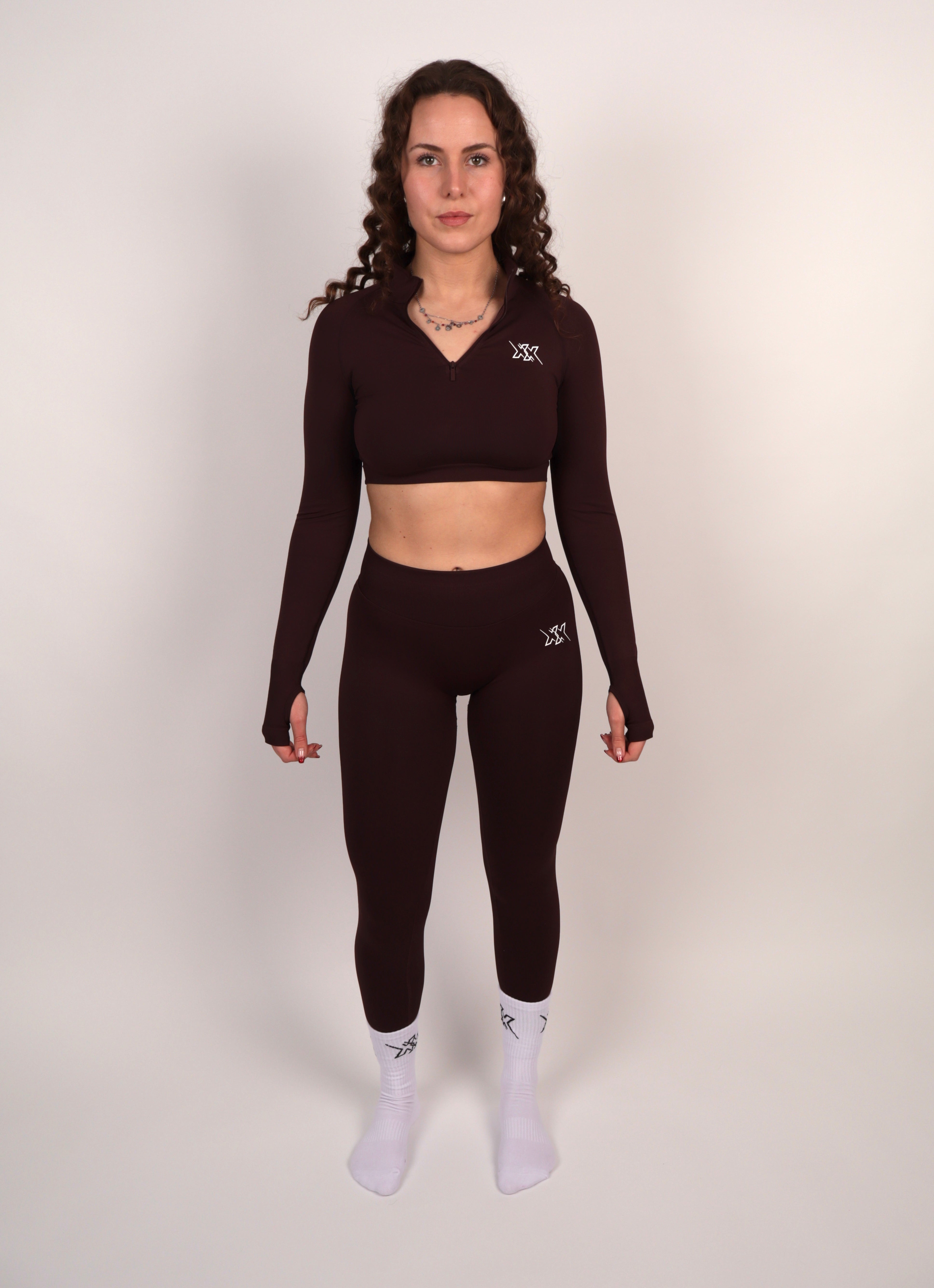 Extreme Crop Zipper – Dark Coffee