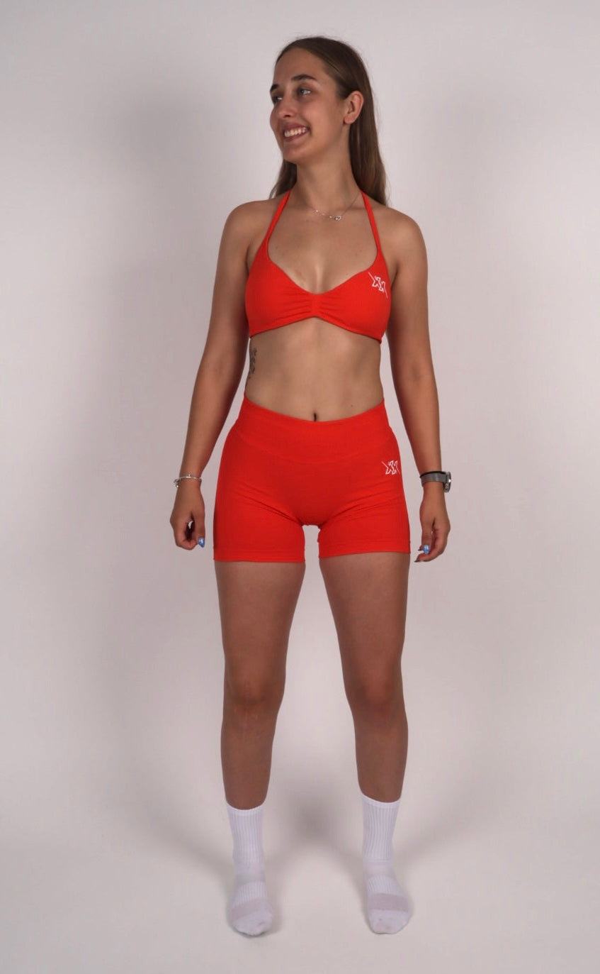 Extreme Scrunch Shorts – Fire Orange - Next Extreme Performance