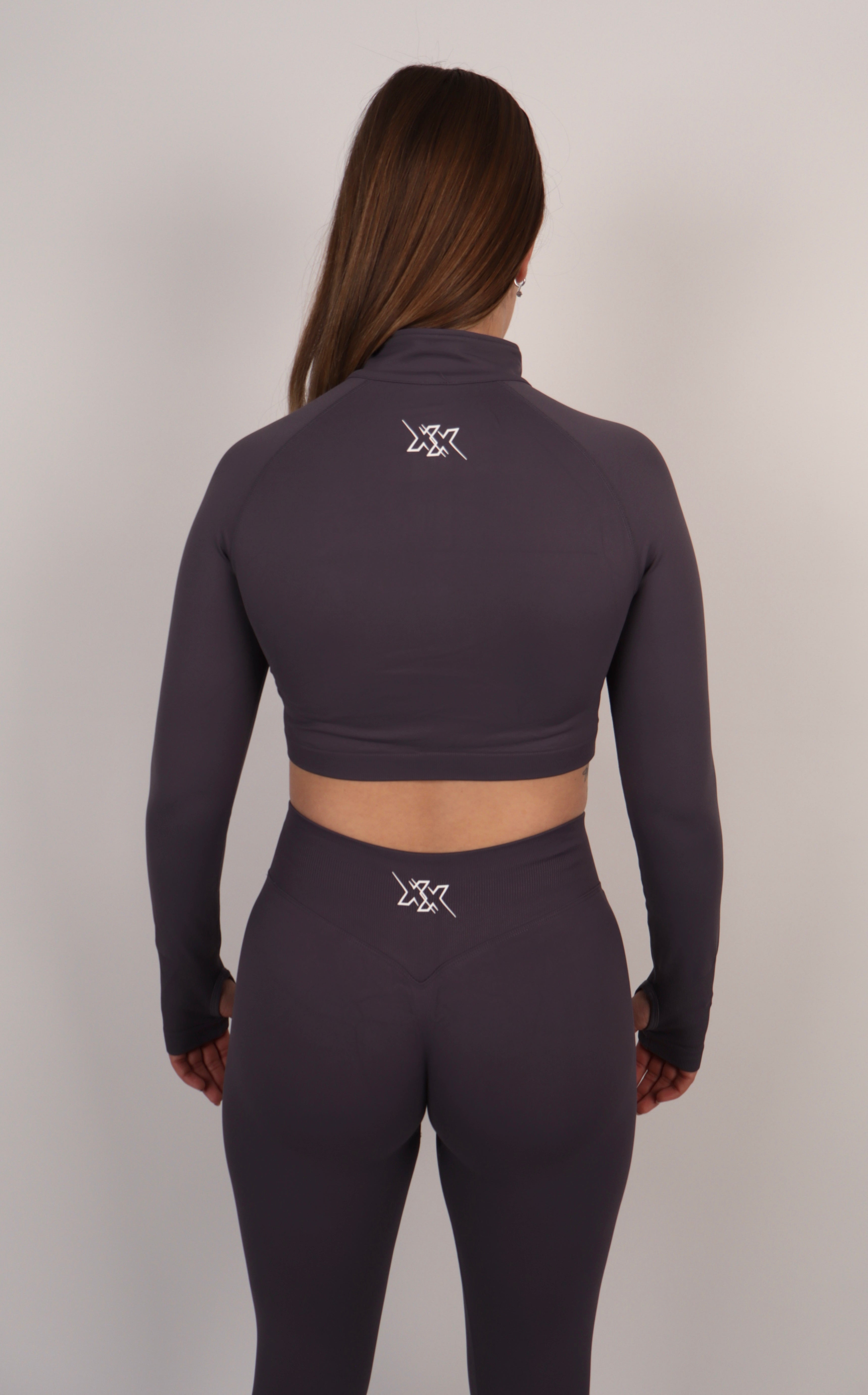 Extreme Crop Zipper – Mauve Purple