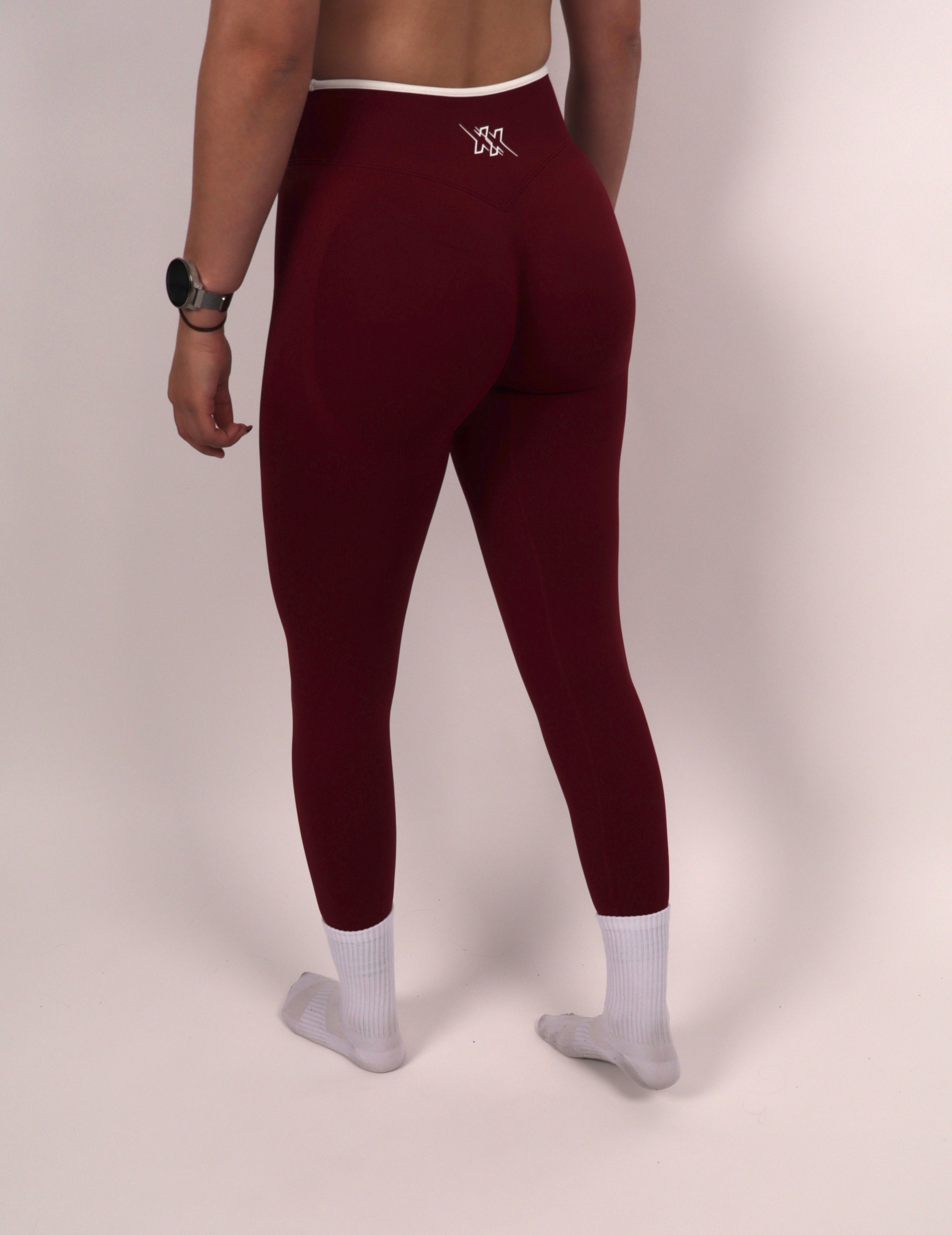 Contourline Scrunch Legging – Burgundy Red